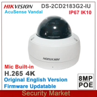 Original Hikvision 8Mp DS-2CD2183G2-IU And DS-2CD2183G2-I 4K Outdoor WDR Fixed CCTV IP POE IR Dome Network Camera