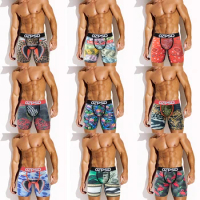 OZPSD Sexy Men Underwear Boxers Male Panties Lingerie Men Underpants Boxershorts Plus Size Breathable Printed Man Boxer Briefs