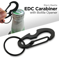 Black Beetle EDC Carabiner with Bottle Opener