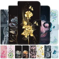 For OPPO F25 Pro Case Painted Leather Flip Stand Phone Case on for Funda Oppo F25 Pro F25Pro Reno11F 11 F Wallet Book Cover Capa