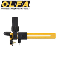 日本OLFA布料割圓器切圓器CMP-3(適切割圓形直徑4-22公分;不鏽鋼刀片)切割刀切圓型刀具cutter