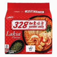 Nissin 328 Katong Laksa Instant Noodles 5Pack 113g Each Laksa Flavour Halal Certified