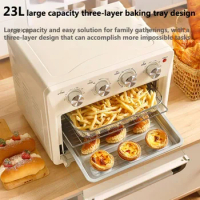 23L air frying oven Large capacity two in one steam frying airfryers machine Oil free double layer baking electric oven 220V