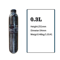 30Mpa 4500Psi 0.3L 300cc Carbon Fiber Cylinder HPA Tank r Daystate and FX Thread M18 * 1.5