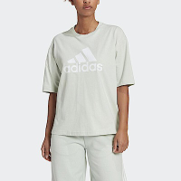 Adidas W Fi Bos Tee HK0508 女 短袖 上衣 T恤 落肩 寬鬆 棉 柔軟 愛迪達 綠