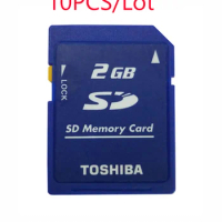 10PCS/LOT 2GB Class2 SD-M02G SD Card Standard Secure SD Memory Card for Digital Cameras and Camcorders Lock Memoria SD