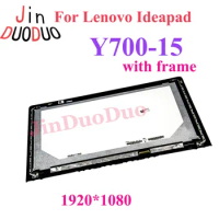 15.6"Original For Lenovo Ldeapad Y700-15ISK LCD Display Touch Screen Digitizer For Lenovo Y700-15 Display with Frame Replacement