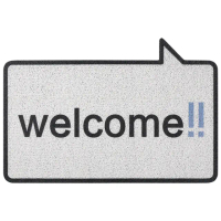 【iSFun】WELCOME對話框＊刮砂除塵玄關門墊地墊40x75cm