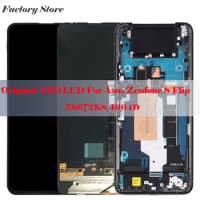 Original For Asus ZenFone8 Flip ZS672KS AMOLED LCD Display Touch Screen Replacement Assembly