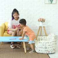 【免運】開發票 美雅閣| 幼兒園桌椅套裝兒童玩具桌寶寶學習幼兒寫字游戲桌早教實木小桌子