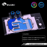 BYKSKI Water Block use for GIGABYTE AORUS GTX 1080Ti Xtreme Edition/GV-N108TAORUS-11GD/Full Cover Graphics Card Copper Radiator