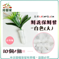 【綠藝家】鮮花保鮮管-白色(大) 10個/組 直徑1.8CM*長6CM-台灣製 (鮮花保水管.保濕套管)