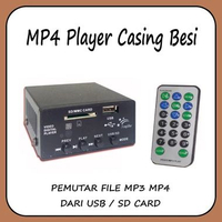 DIGITAL PLAYER MP4 REMOTE / USB / FM / SD CARD DC 12V - box mini kit MP3 / MP4 player casing besi