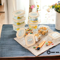 韓國Glasslock寶寶副食品強化玻璃保鮮盒3入組/分裝盒（送矽膠湯匙）
