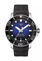 TISSOT Tissot Seastar 1000 Powematic 80 Graded Blue-Black Dial Black Rubber Band Automatic Watch T12