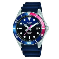 Jam Tangan Alba Active Pria AG8K17 AG8K19 AG8K21 AG8K23 Rubber Original Garansi Resmi SILVER BLUE RE