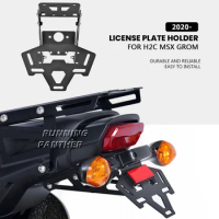 Motorcycle Black License Plate Holder Fender Eliminator Registration Bracket For HONDA H2C MSX GROM 2020 2021 2022 H2C Msx Grom