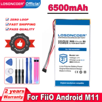 6500mAh Battery For Fiio M11 Accumulator Batterie 4-wire Plug For FiiO Android M11 HIFI Music MP3 Player For Fiio M11 Pro Player
