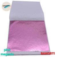 kertas Prada Foil Leaf gilding sheet warna pink magenta Ukuran 8,5  X 9,3 cm isi 10 lembar