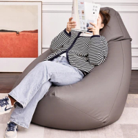 Nordic Lazy Sofa Can Lie Down and Sleep Bean Bag Leather Single Tatami Light Luxury Living Room Balcony Lounge Chair Furniture