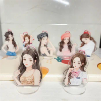 Kpop IVE Stand Figure Acrylic Model Yujin Gaeul Wonyoung LIZ Rei Leeseo Standing Up Desktop Gift Fans Collection