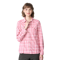 【Wildland 荒野】女 彈性格紋內刷毛保暖襯衫《乾燥玫瑰》0B12201/雙口袋長袖襯衫(悠遊山水)