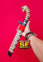 Golok khas Subang sarung dan gagang ukir Solder
