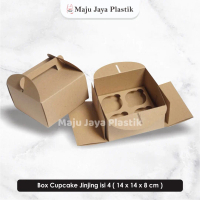 CUPCAKE BOX / KOTAK MUFFIN / Box Cake ISI 4 CUPCAKE / BOX/DUS cupcake