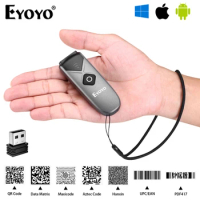 Eyoyo Mini Portable 1D 2D Bluetooth Barcode Scanner QR Code Screen Image Reader PDF417 Data Matrix COMS Scanning USB Wired/2.4G