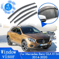 For Mercedes-Benz GLA X156 200 180 220 2014~2020 Deflector Awning Guard Vent Cover Sun Rain Window Visor Protector Accessories