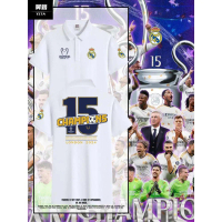เสื้อโปโลฟุตบอลแบรนด์ Real Madrid รุ่นปี 2025–2026 สำหรับฤดูกาลแชมเปียนส์ลีกและแชมป์เปียนชิพ ระบุว่า