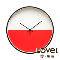 LOVEL 30cm 美式極簡金屬框靜音時鐘-共3款