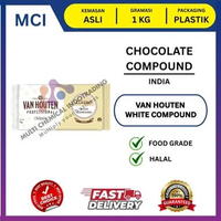 WHITE PUTIH - VAN HOUTEN CHOCOLATE COMPOUND / COKLAT BATANG || 1 KG