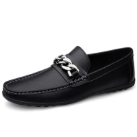 Boat Shoes Classics Fashion Slip-On Shoes Man Loafers Breathable Daily Casual Leather Shoes