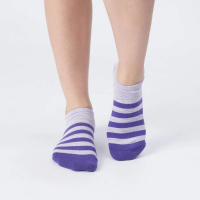 【aPure】PureSocks除臭襪女花紗條紋船型襪(紫)