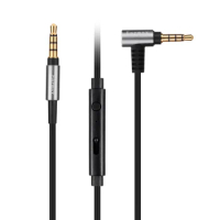 Black OCC Audio Cable With Mic For SONY MDR-1000X/1000XM2 XM3 XM4 XM5 WH-H800 WH-H900N WH-XB700 headphones