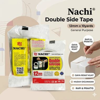 DOUBLE SIDE TAPE PEREKAT 2 SISI NACHI 12 MM X 10 YARD / DOUBLE TAPE NACHI (PCS)