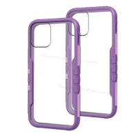 TGViS 極勁2代 iPhone 12 / 12  Pro 6.1吋 共用 個性撞色防摔手機殼 保護殼 (黑加侖紫)