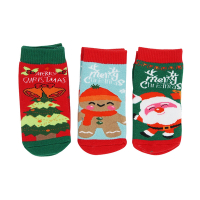 colorland【3雙入】嬰兒耶誕襪子 童襪 聖誕交換禮物襪子