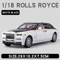 1/18 Rolls Royce Phantom Alloy Car Model Toy Metal Diecasts Vehicles Model Simulated Sound Light Wit