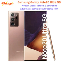 Samsung Galaxy Note 20 Ultra 5G Note20 N986B 256GB Original Mobile Phone Octa Core Exynos 990 6.9" 12GB RAM 108MP&amp;Dual 12MP eSim