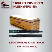 Rel Laci Double Full Extension Push Open PO Huben 45mm BUKAN Soft Close Push Open 50cm (3 PSG)
