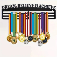One unit, measuring 35.99 cm × 11.48 cm. This letter-shaped medal display hanger is a creative metal