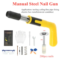 Nail Gun Mini Steel Nail Gun Rivet Tool Ceiling Wall Anchor Wire Slotting Device Fastener Metalworking Rivet Gun Manual Tools