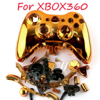 10sets For Xbox360 Gold-plated Wireless Game Controller Hard Case Gamepad Protective Shell Cover Full Set Buttons Analog Stick