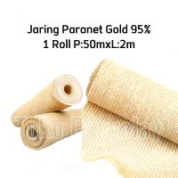 Paranet Gold 95% Coffee 1 Roll P:50mxL:2m Anti UV Jaring Peneduh Shading Net Dekorasi Taman Serbagun