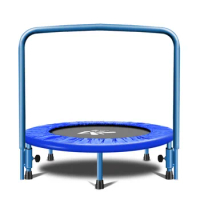 36Inch Round Fitness Trampoline with Handle for Kids Indoor/Garden Toddlers Sports Trampoline