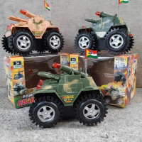 Tank gila jungkir balik lampu edukasi - Mainan mobil panser anak