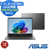 ASUS 華碩 S3407QA 14吋效能筆電(X X1 26 100/16G/4TB SSD/Vivobook S14/夜幕灰/特仕版)