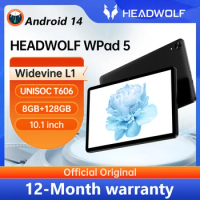 HeadWolf WPad 5 Android14 Unisoc T606 Tablet 10.1-inch WideVine L1+Netflix 4+4GB RAM 128GB ROM 5500mAh WiFi 4G LTE Phone Call